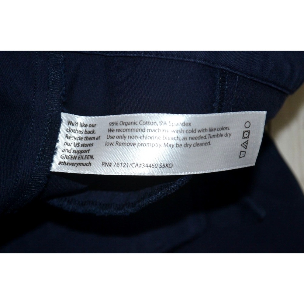 EILEEN FISHER Women's Cotton Blend Dress Chino Pants - Zippered Ankle SIZE LARGE - Picture 10 of 10